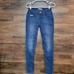 Levi's Legging Jeans Size 28 Low Rise Medium Light Wash Stretch Denim Western